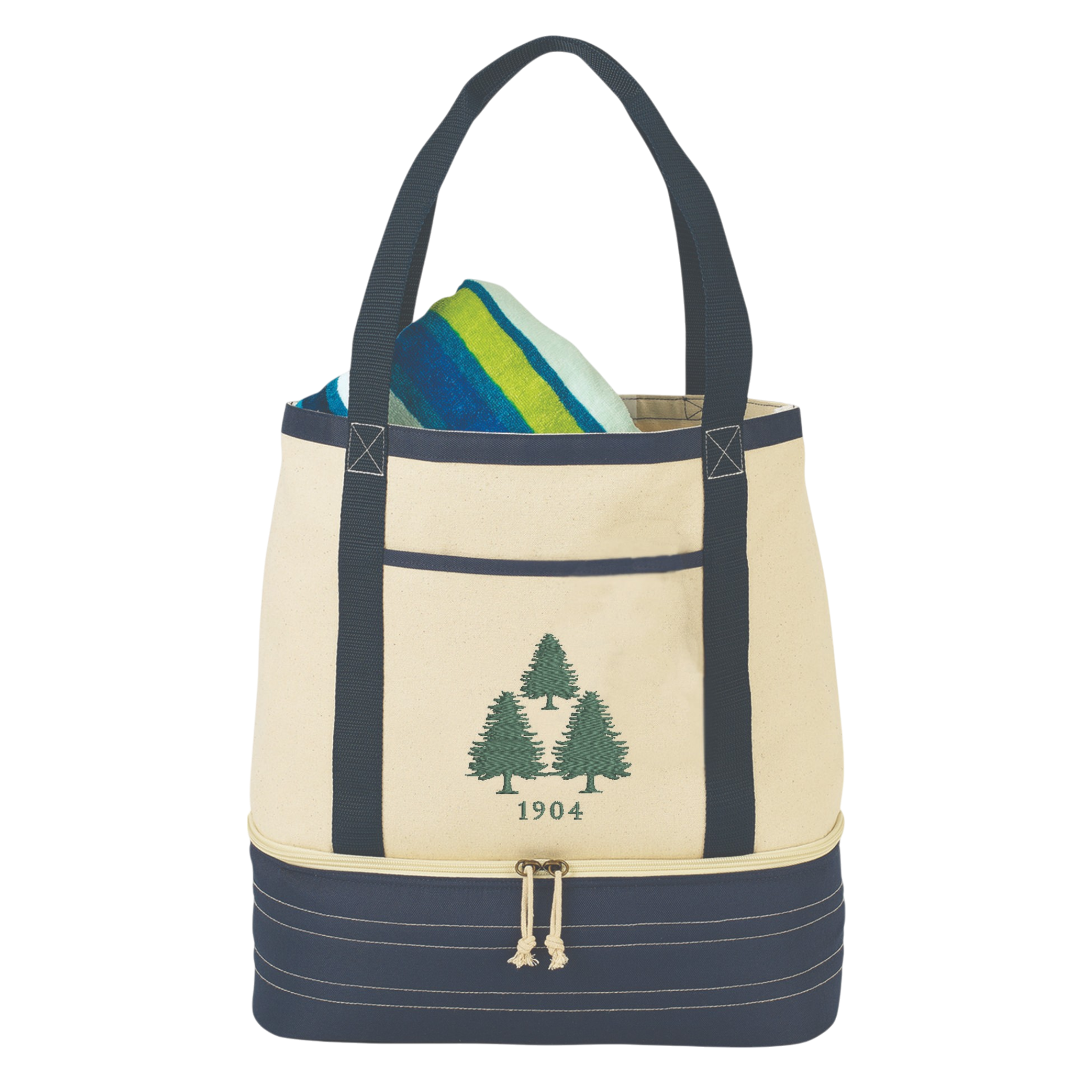 Insulated Tote with Insulated Cooler At The Bottom