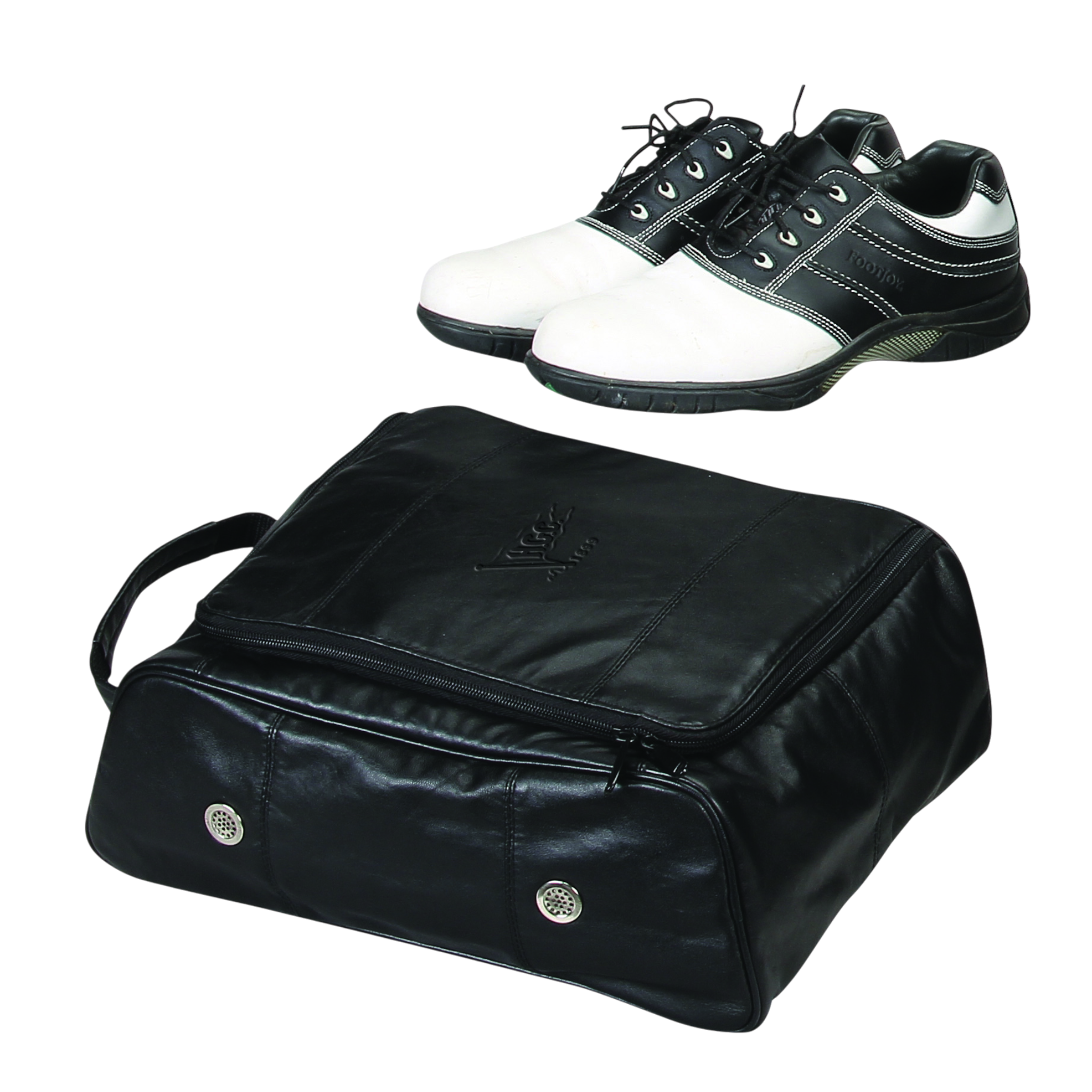 Leather Shoe Bag Lined In Velvet