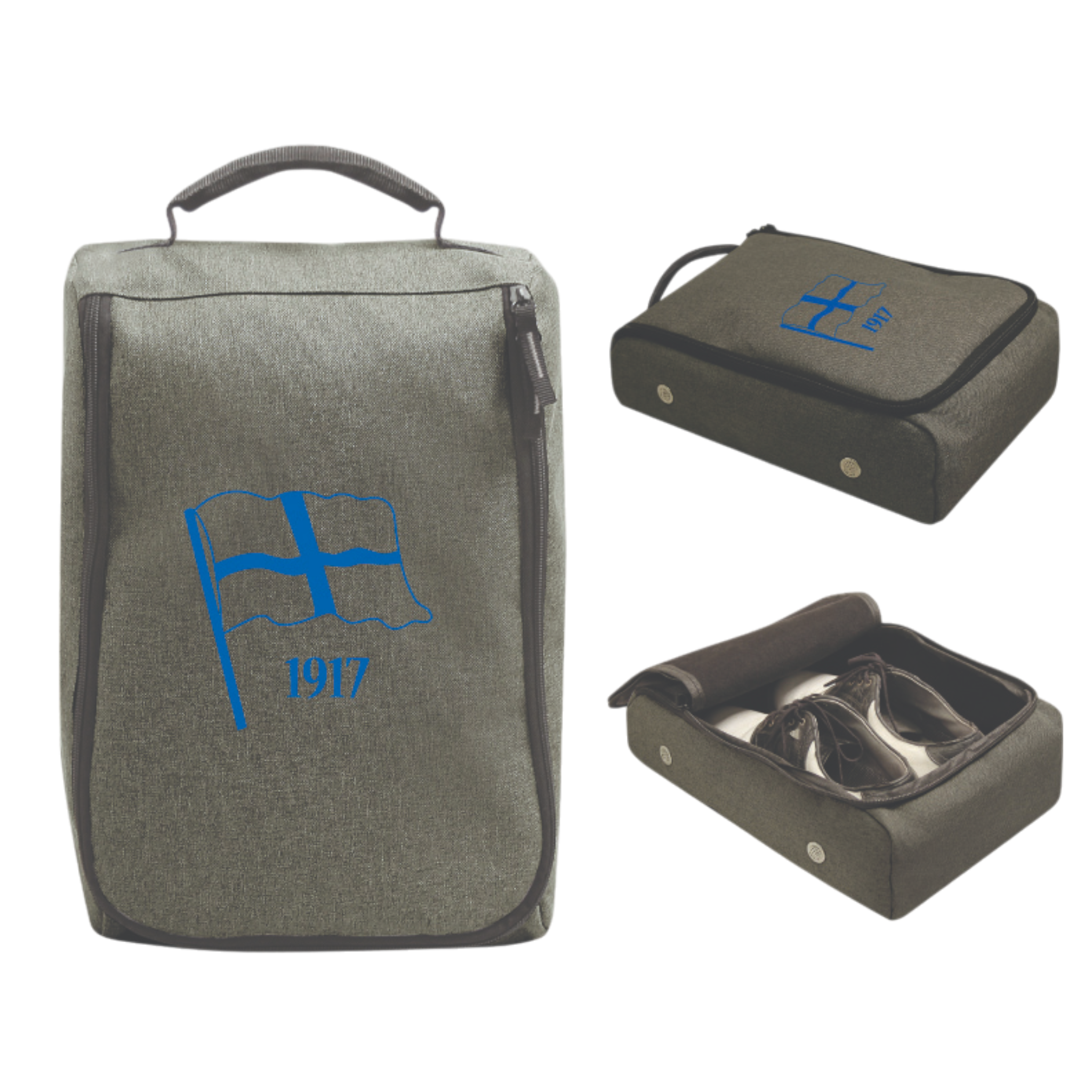 Shoe Bag - Heather Gray With Velvet Lining