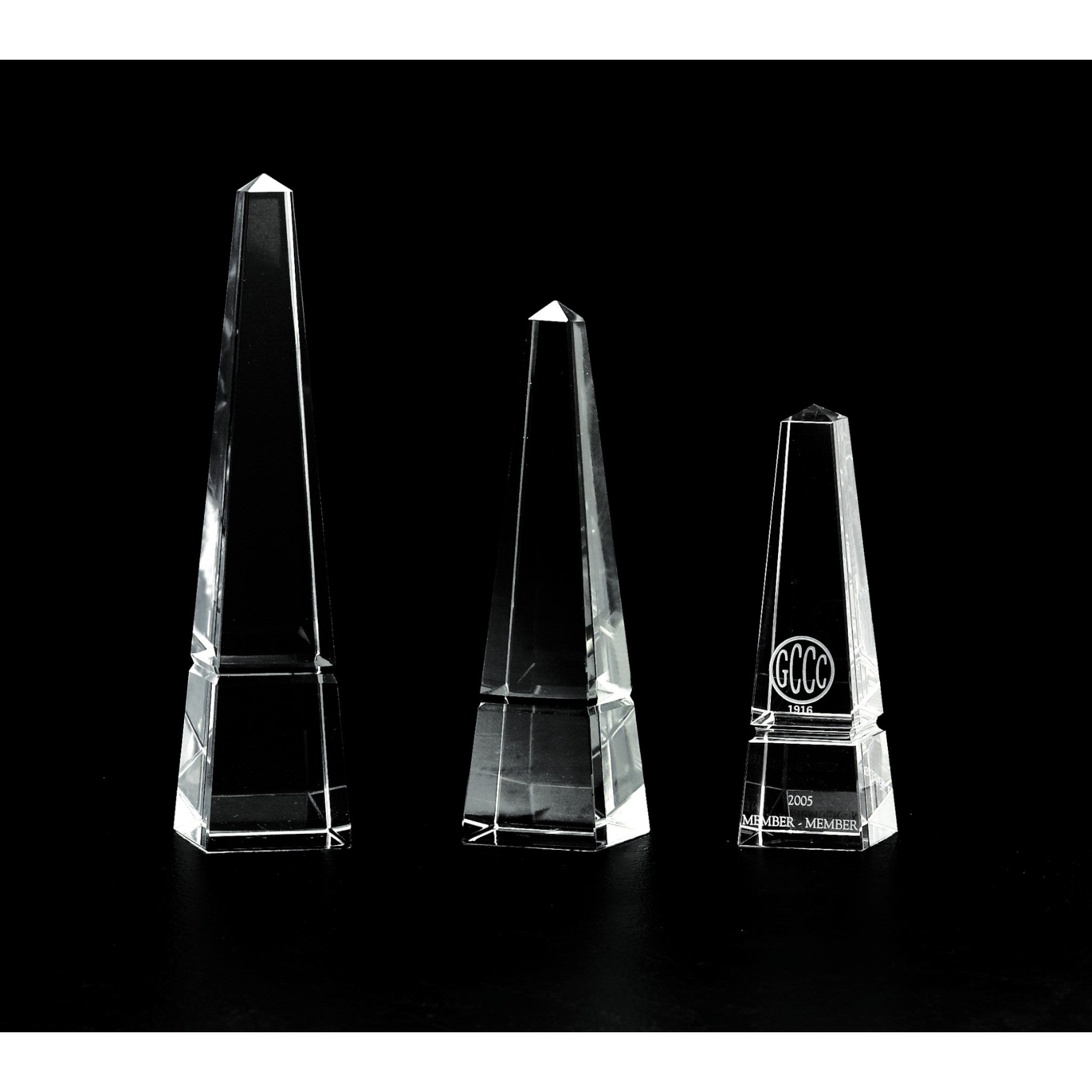 Elegant Hand Crafted Crystal Obelisk
