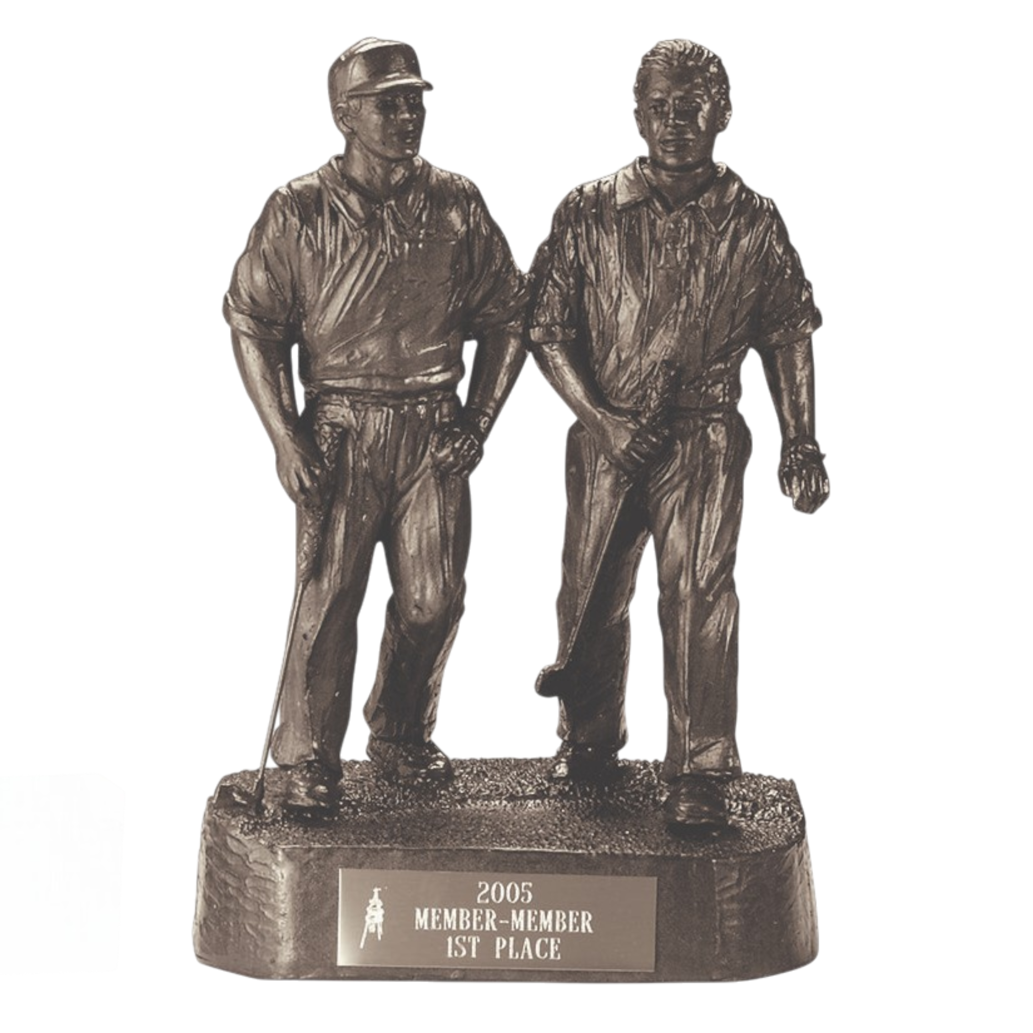 Antique Bronze Male Partners Sculpture