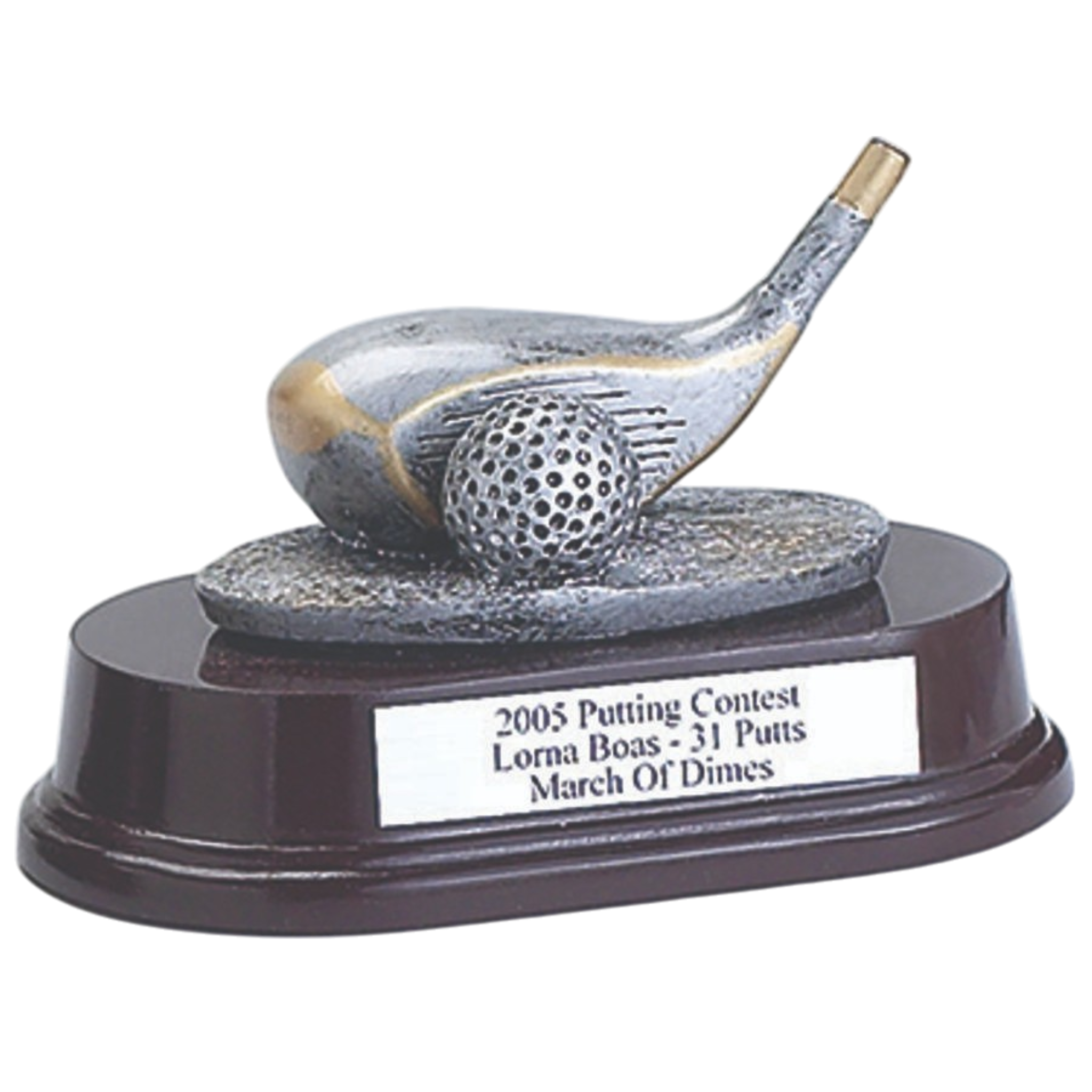 Resin Driver Head On Rosewood Base