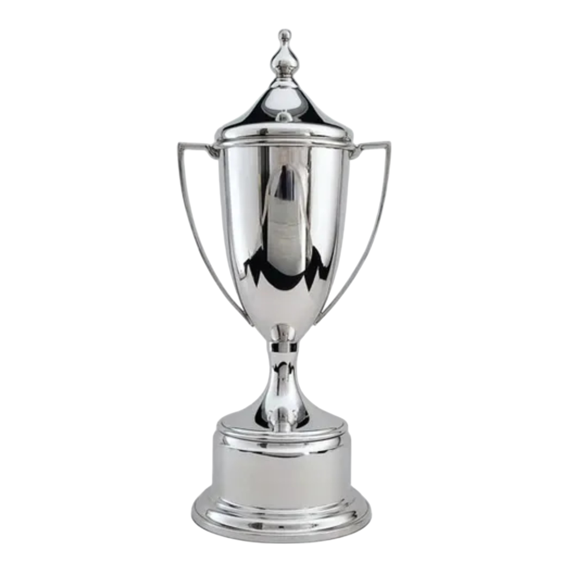 Pewter Trophy Cup And Lid On Pewter Base