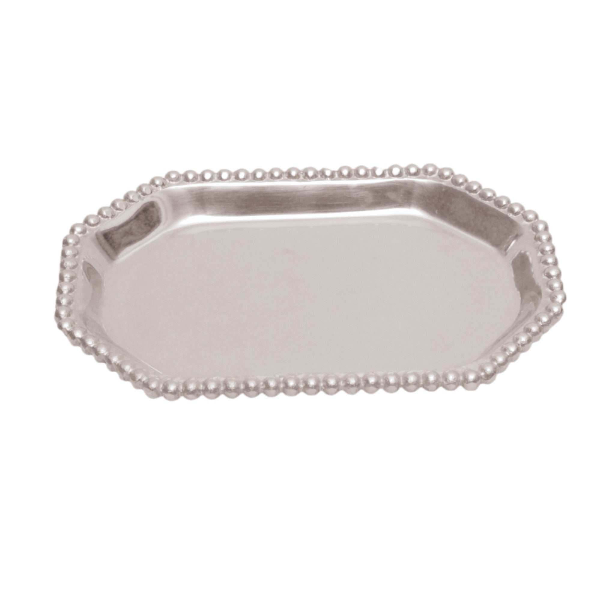 Aluminum Beaded Octagonal Platter