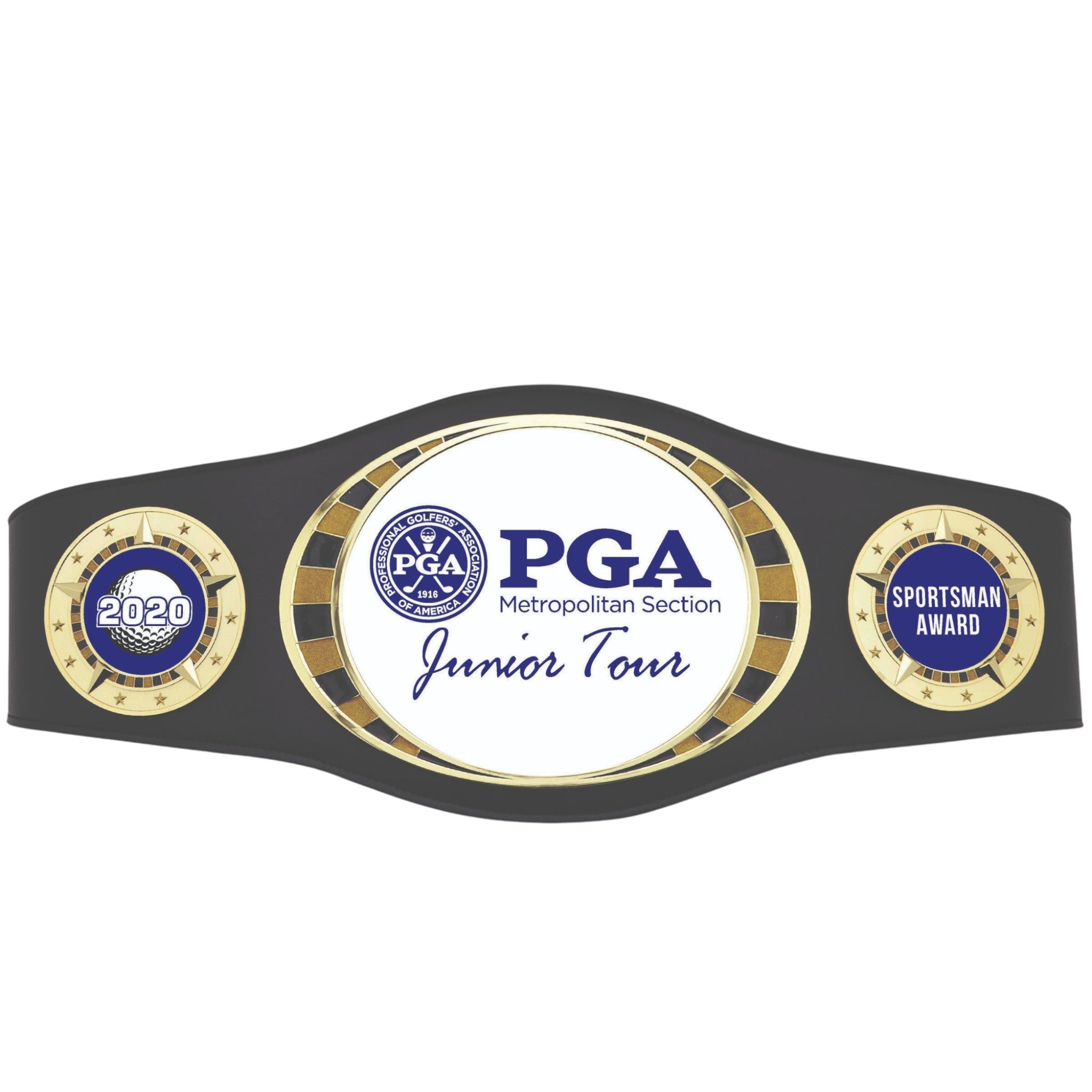 Juniors Black Leather Adjustable Champions Belt