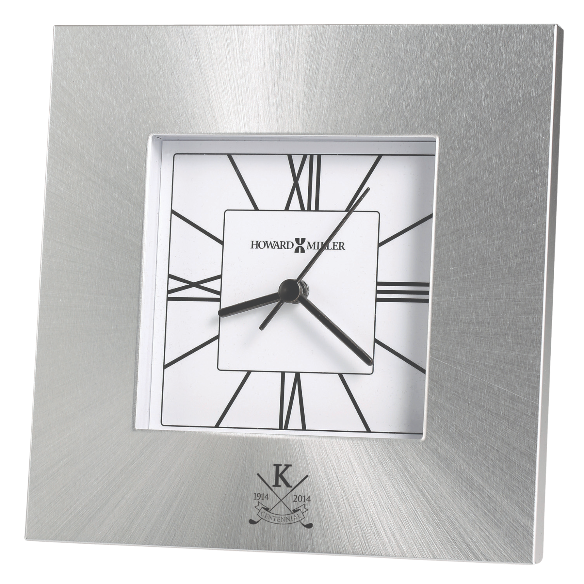 Aluminum Tabletop Clock With Quartz Movement
