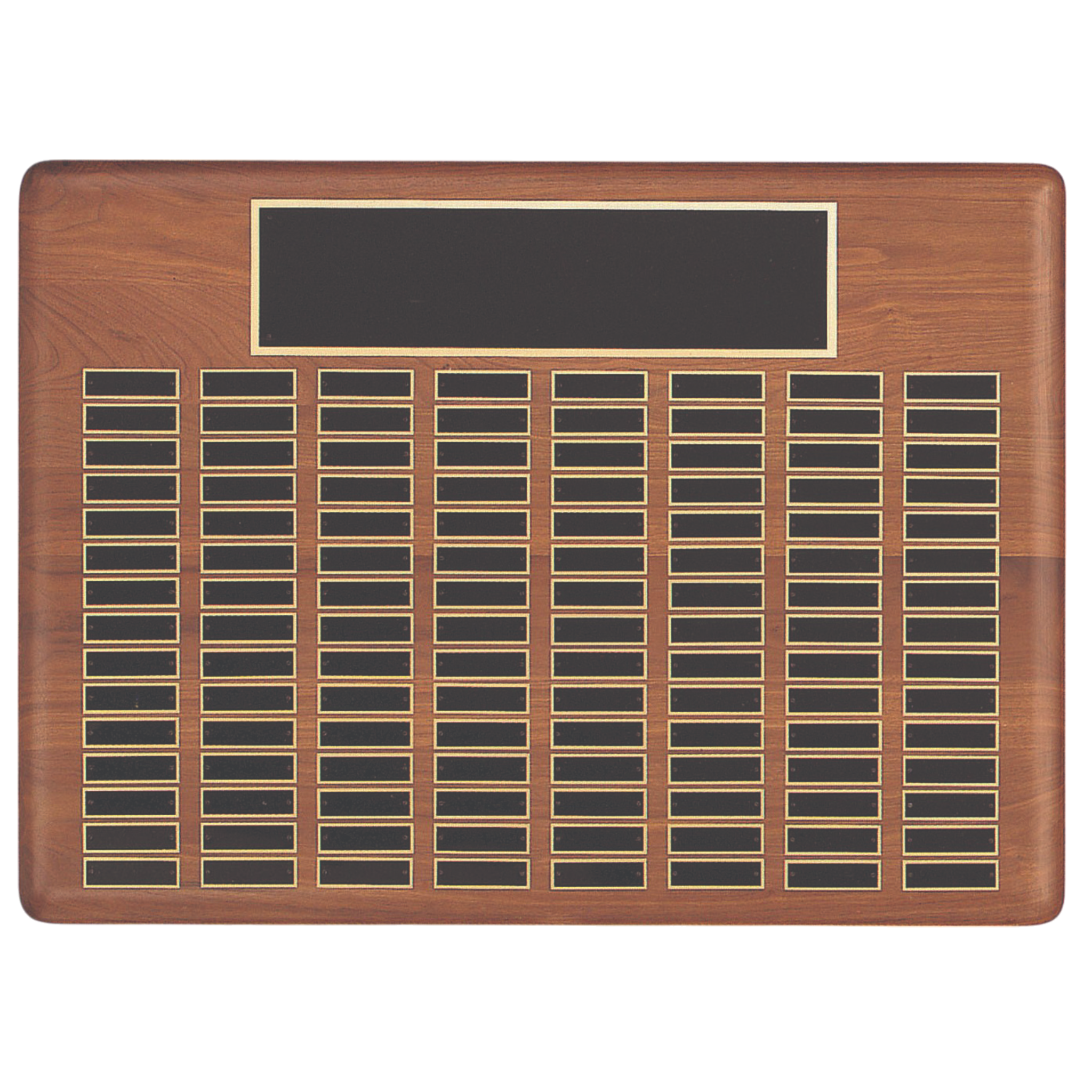Walnut Perpetual Plaque With Black Brass Plates