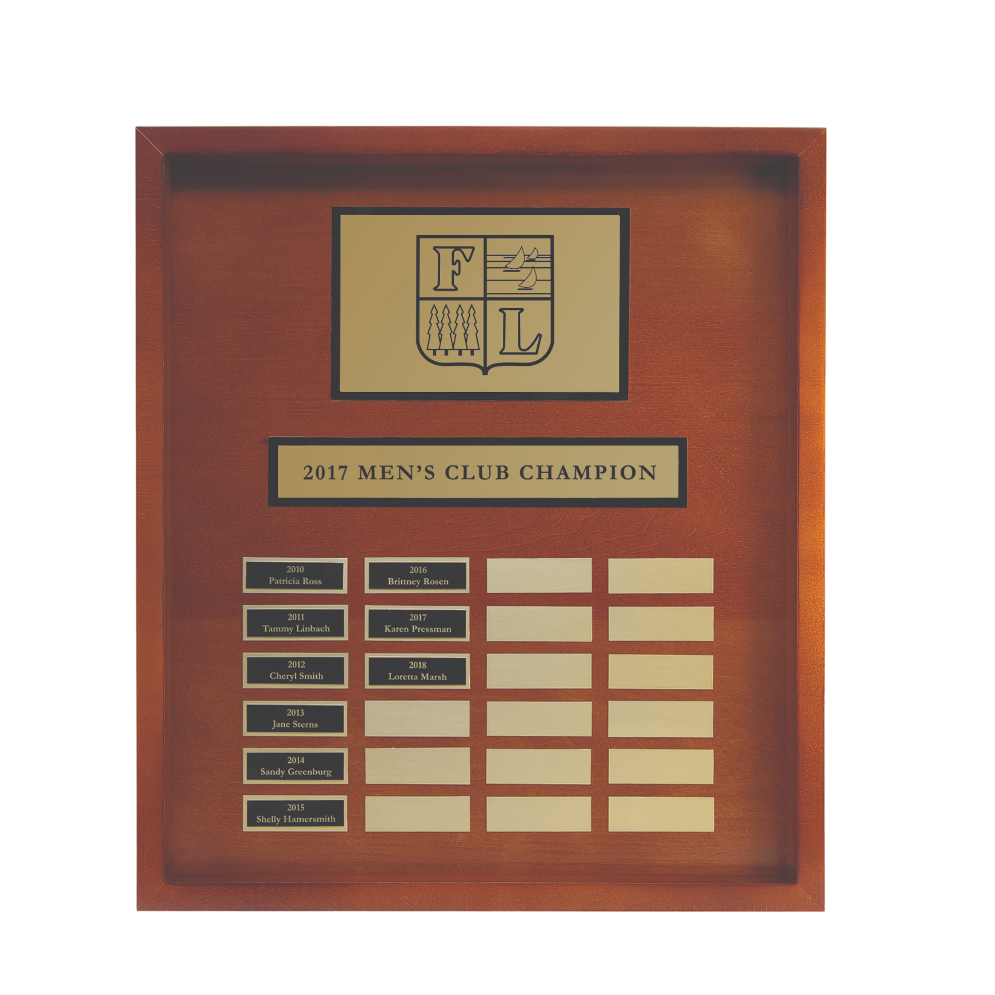 Perpetual Plaque With Engravable Gold Logo & Header Plate