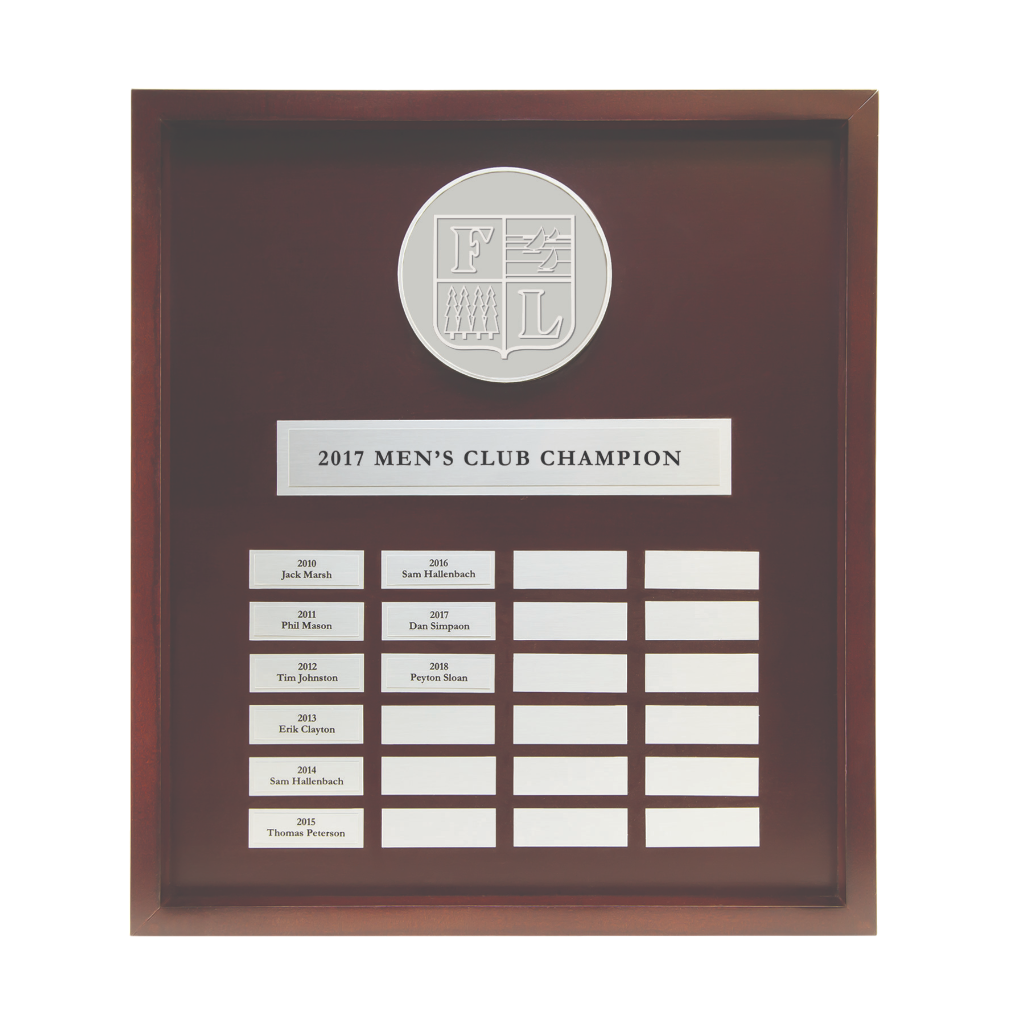 Perpetual Plaque With Engravable Silver Logo & Header Plate