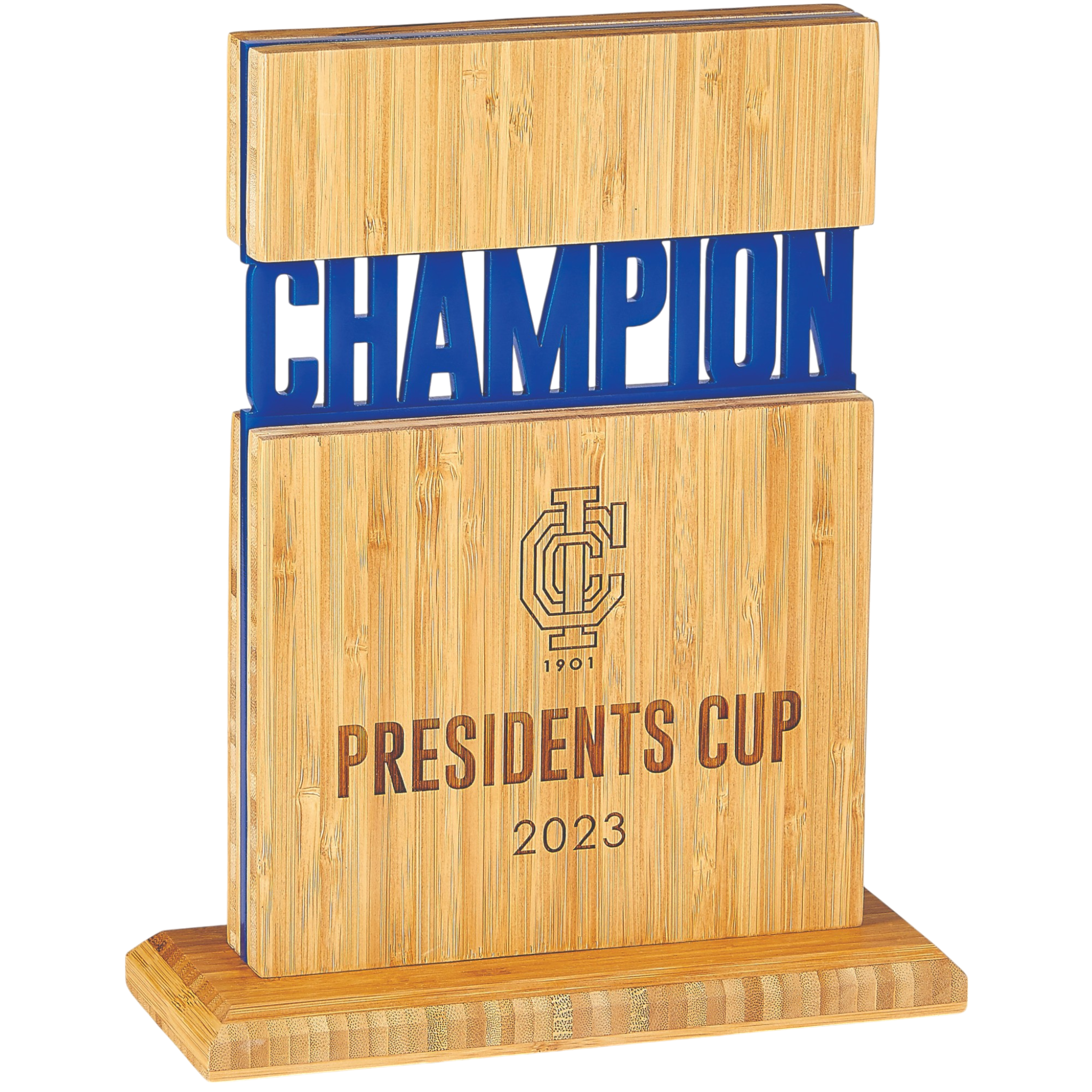 Bamboo Award With Laser Cut Lettering