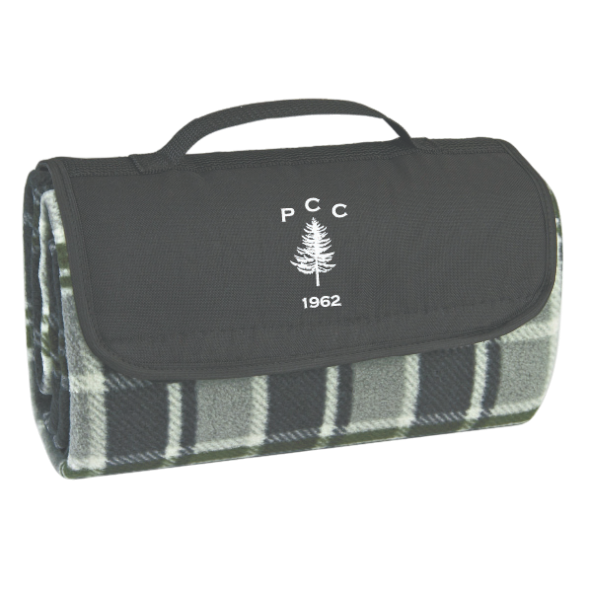 Plaid Fleece Roll-Up Blanket With Waterproof Lining