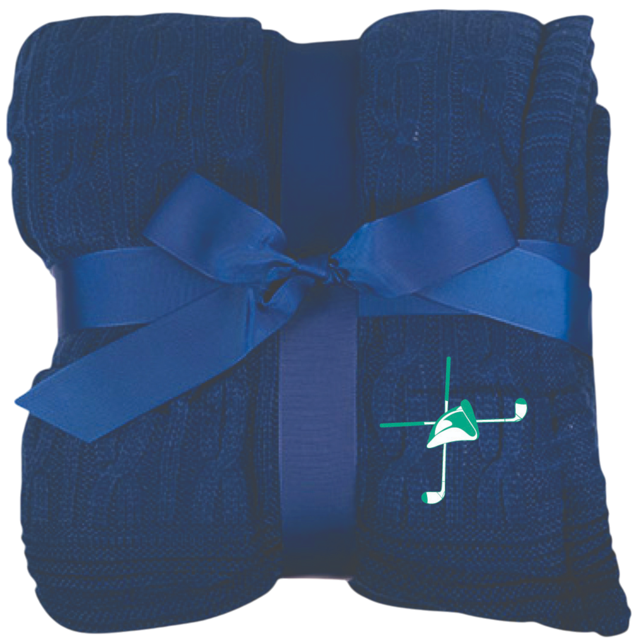 Cable Knit & Lambs Wool Embroidered Blanket