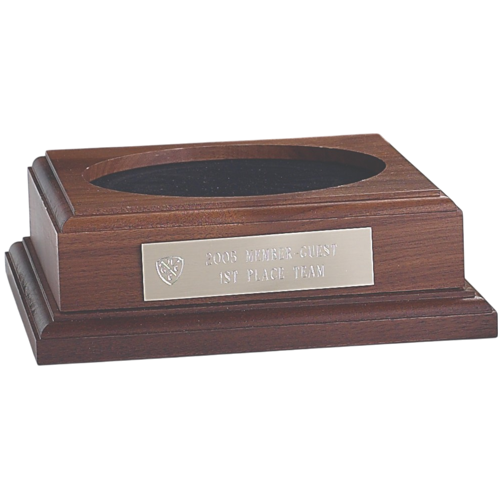 Square Walnut Stepped Base with Routing