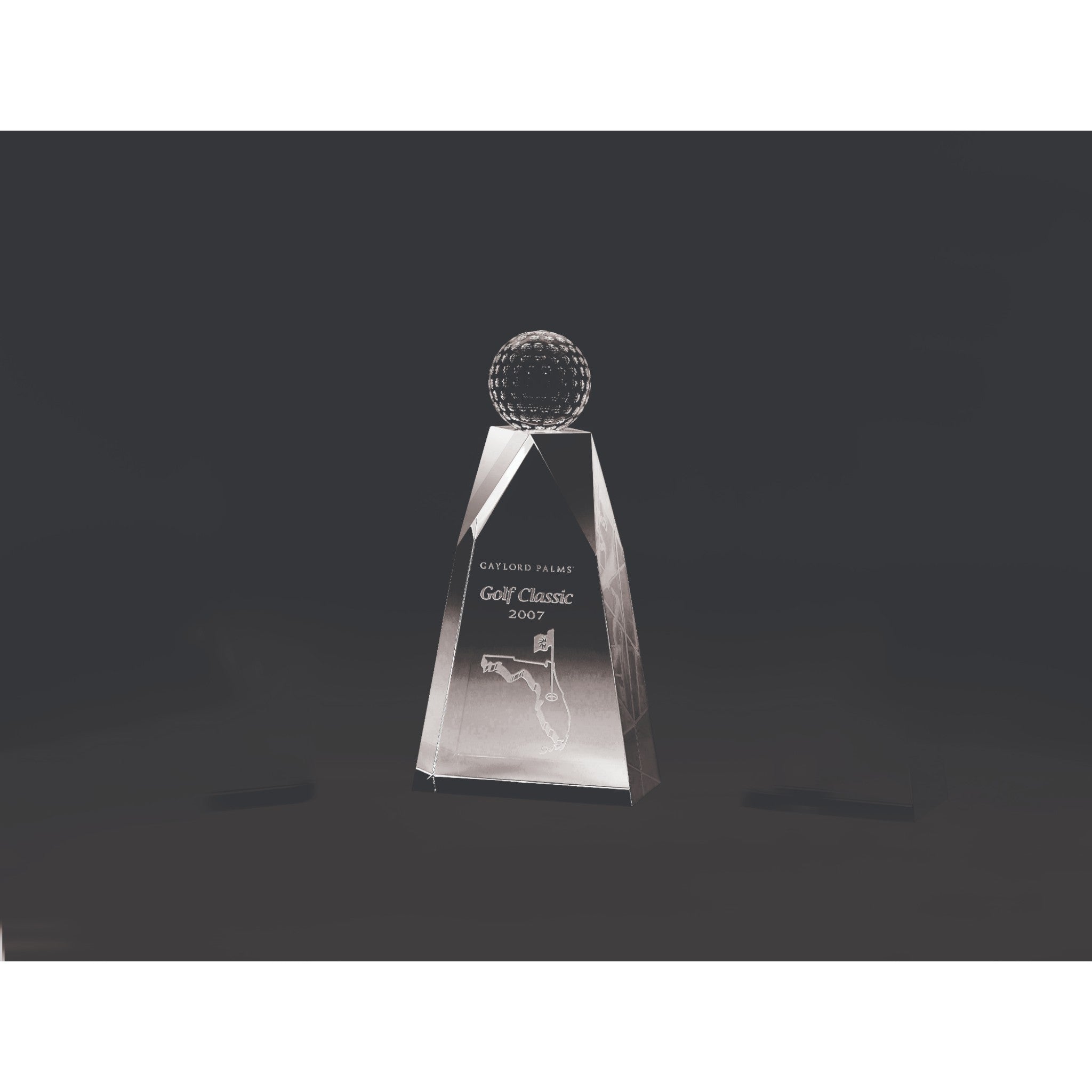 Sisyphus Optical Crystal Award with Golf Ball