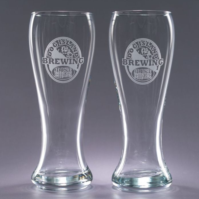 Boxed Set of Etched Lewisburg Lager Glasses