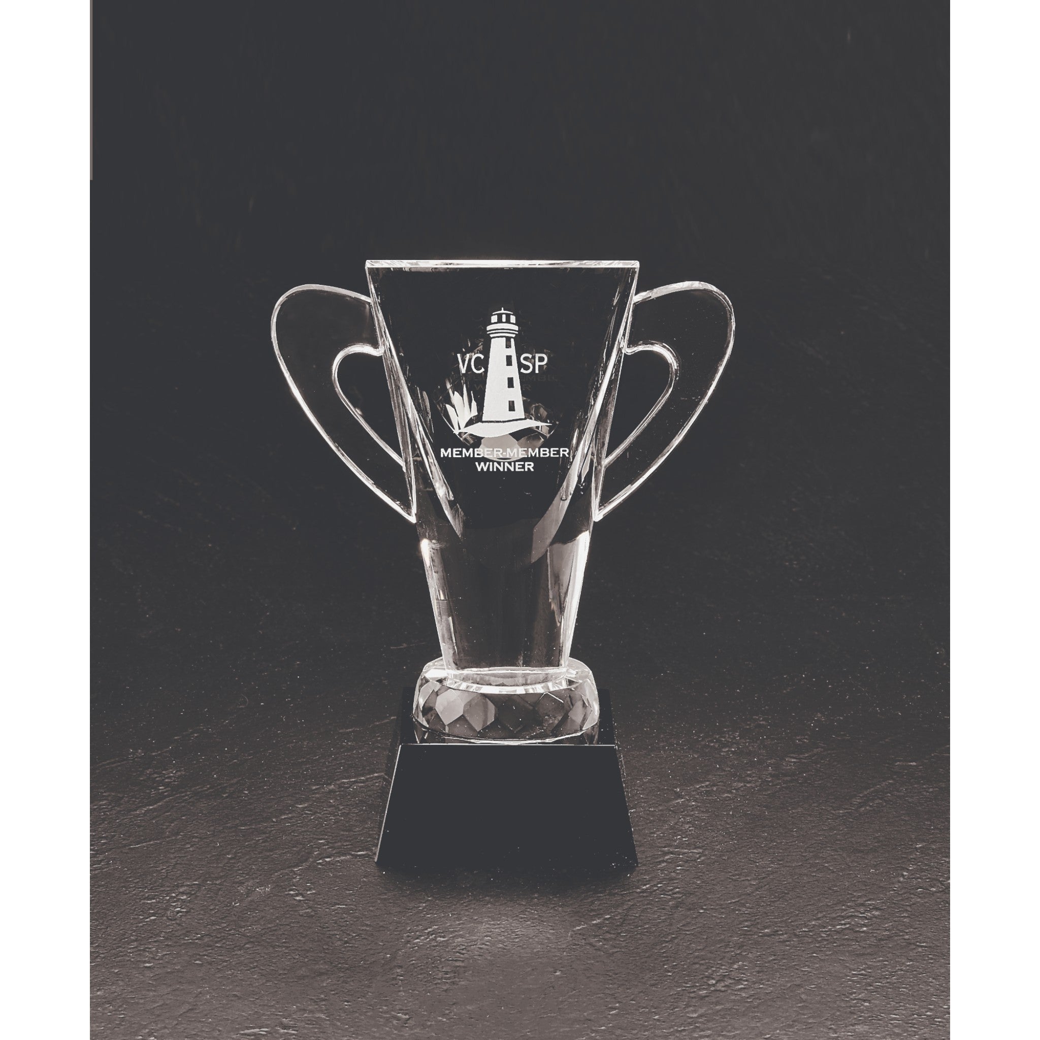 Crystal Cup on Black Perpetual Base