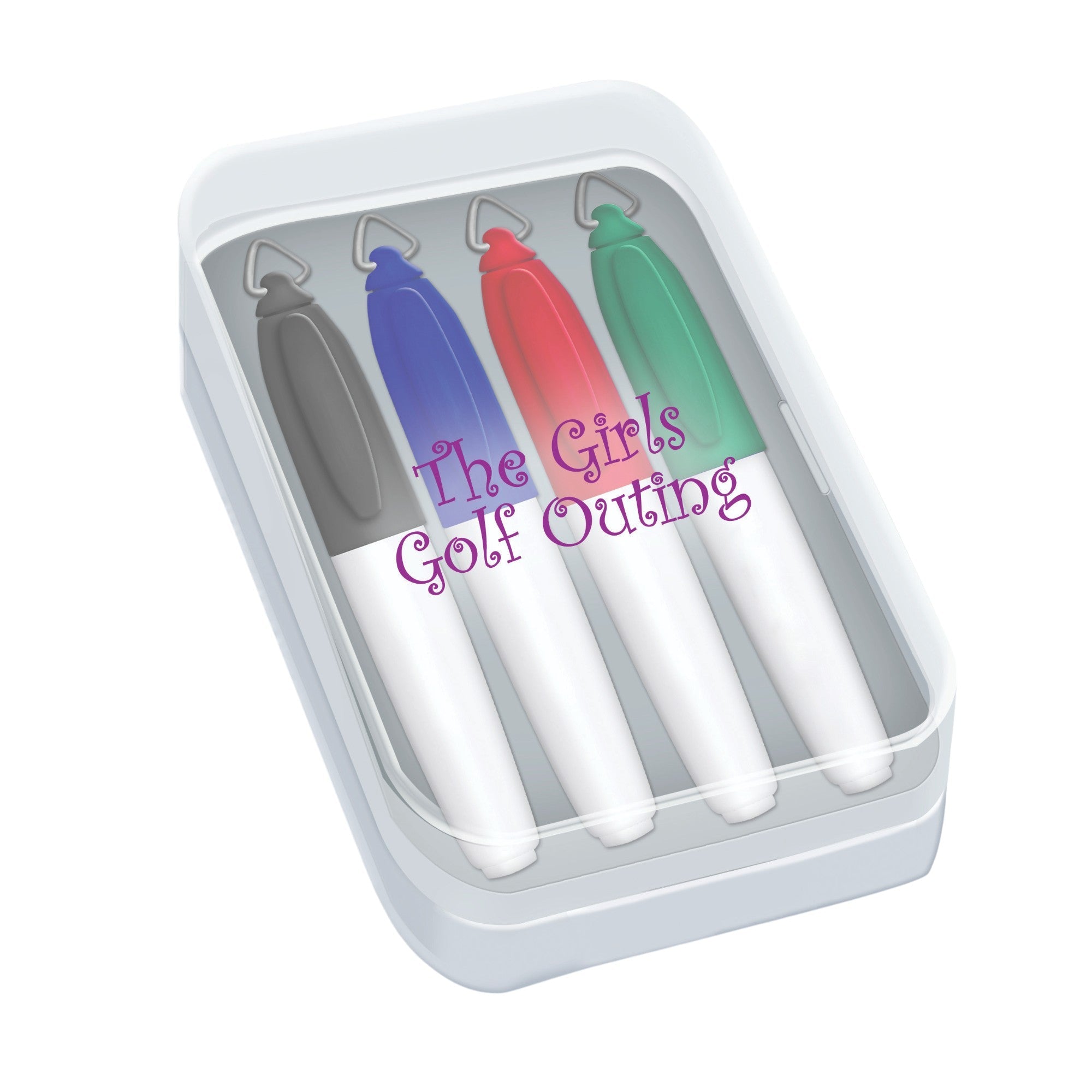 Boxed Set Of 4 Mini Permanent Markers