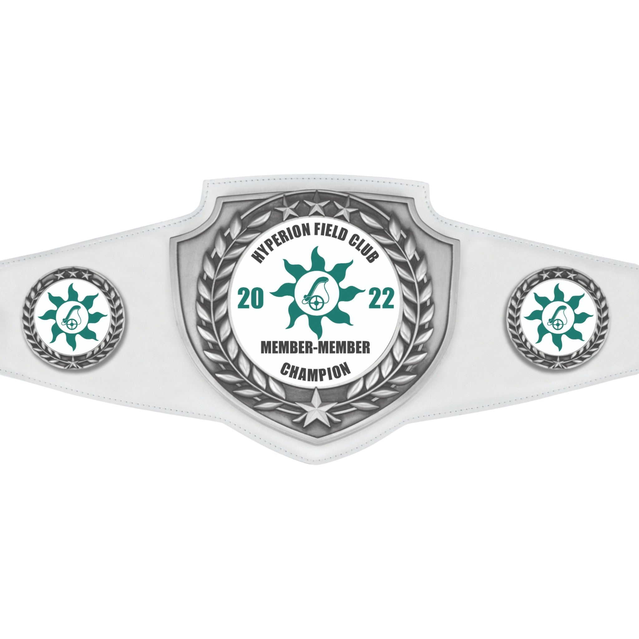 White Leather Golf Champion's Belt