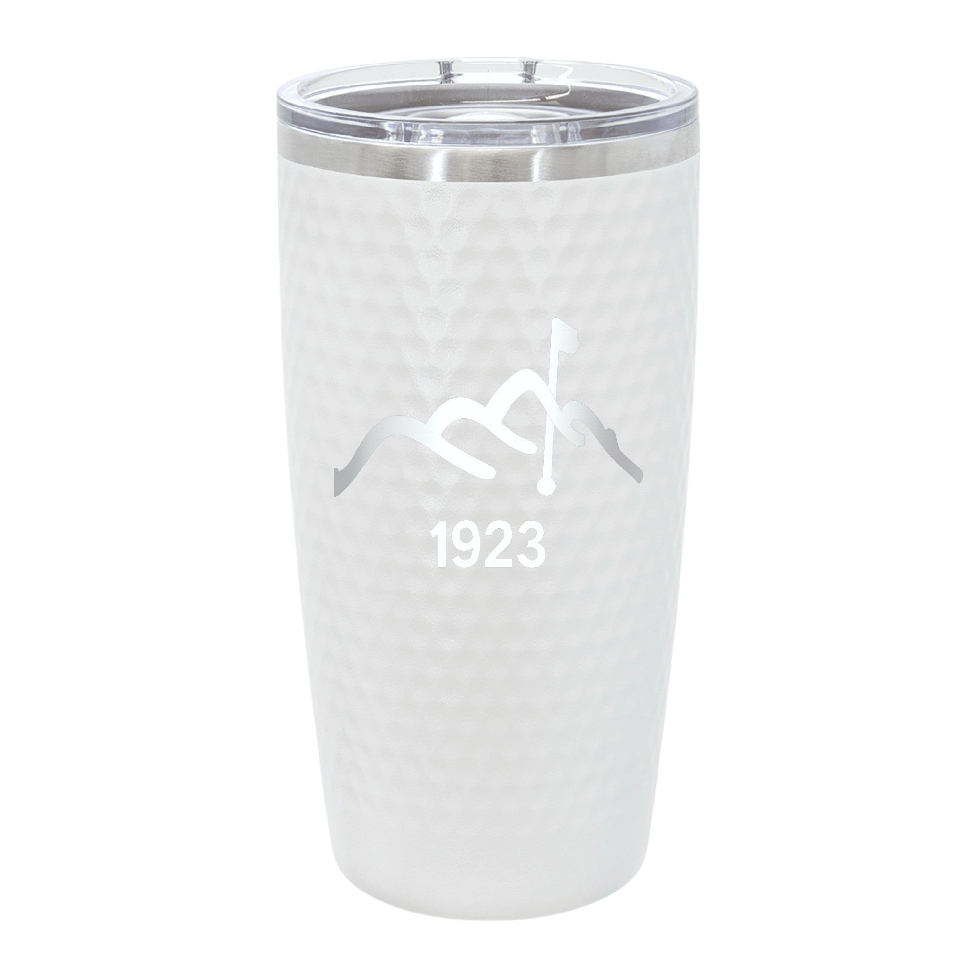 20 Oz. Tumbler With Golf Dimple Design & Lasered Imprint And Slider Lid