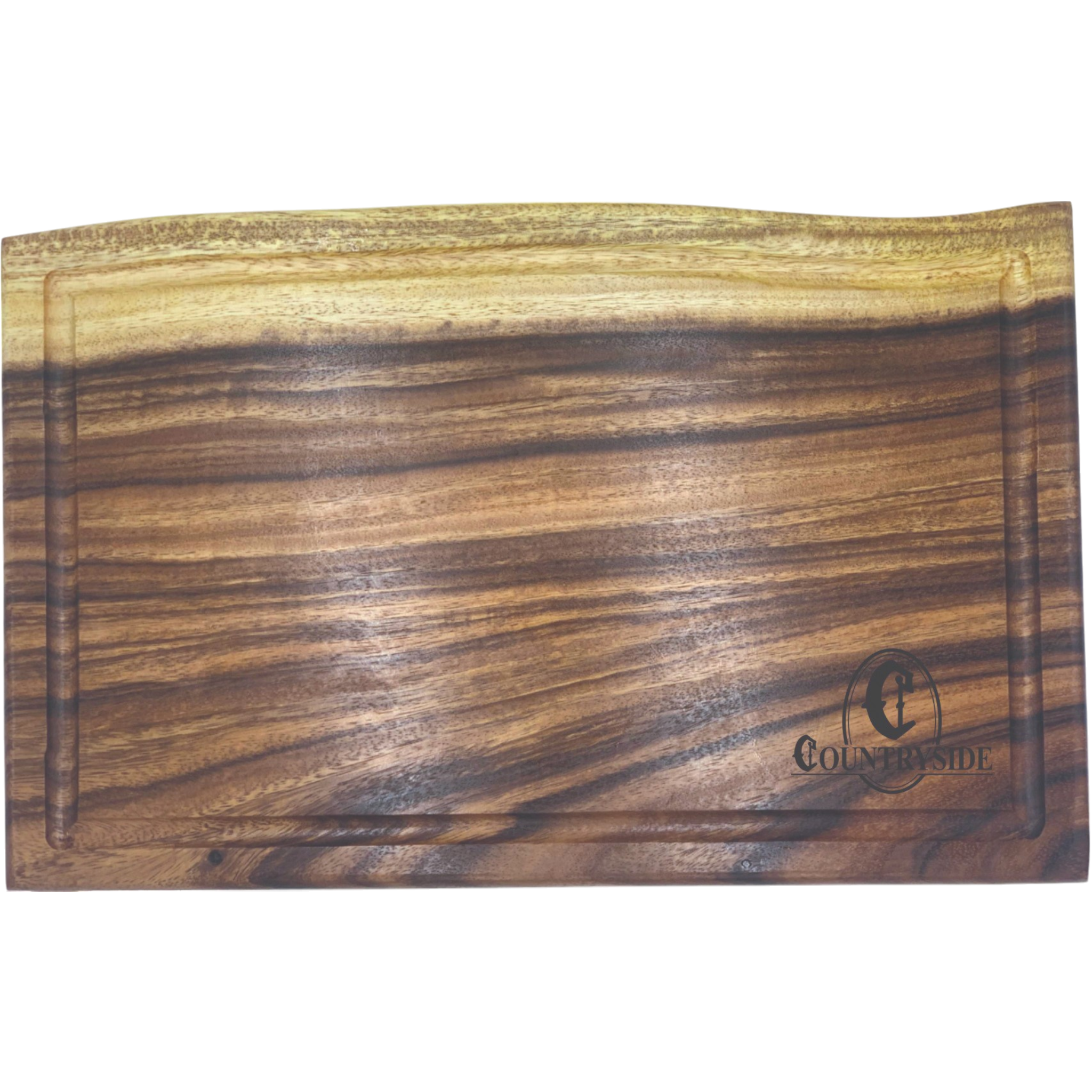 Walnut Charcuterie Board With Natural Edge & Lasered Imprint
