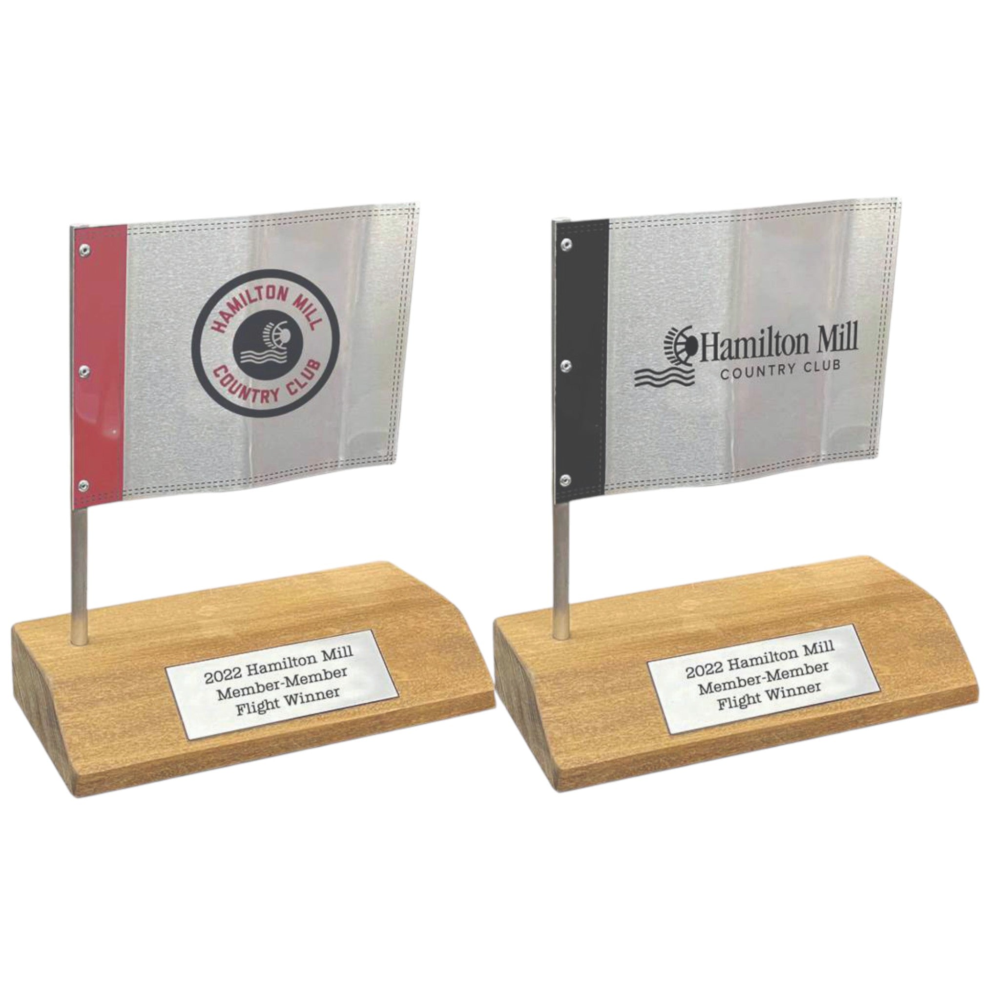 Aluminum Pin Flag On Wood Base