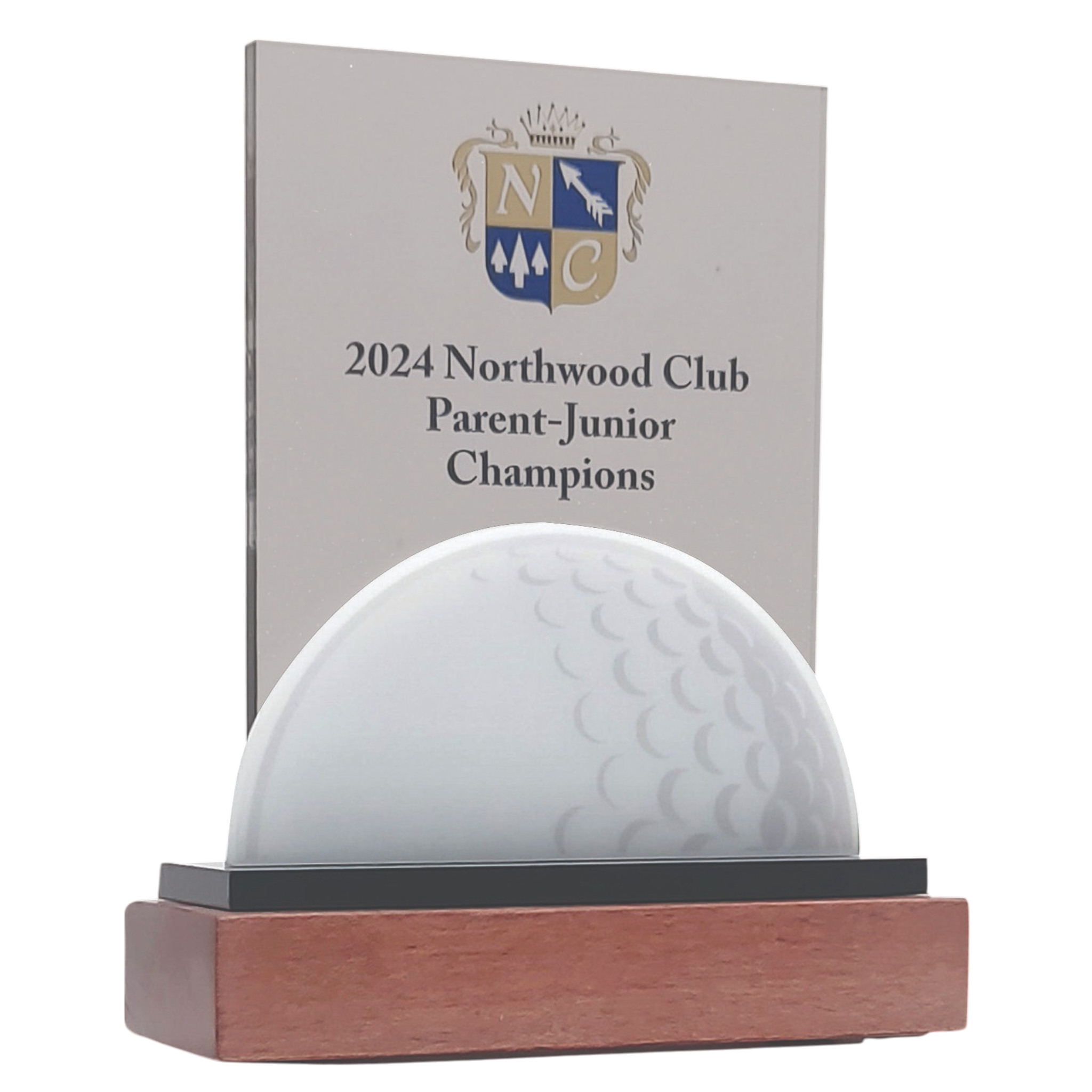 Golf Gimme Award on Walnut Base