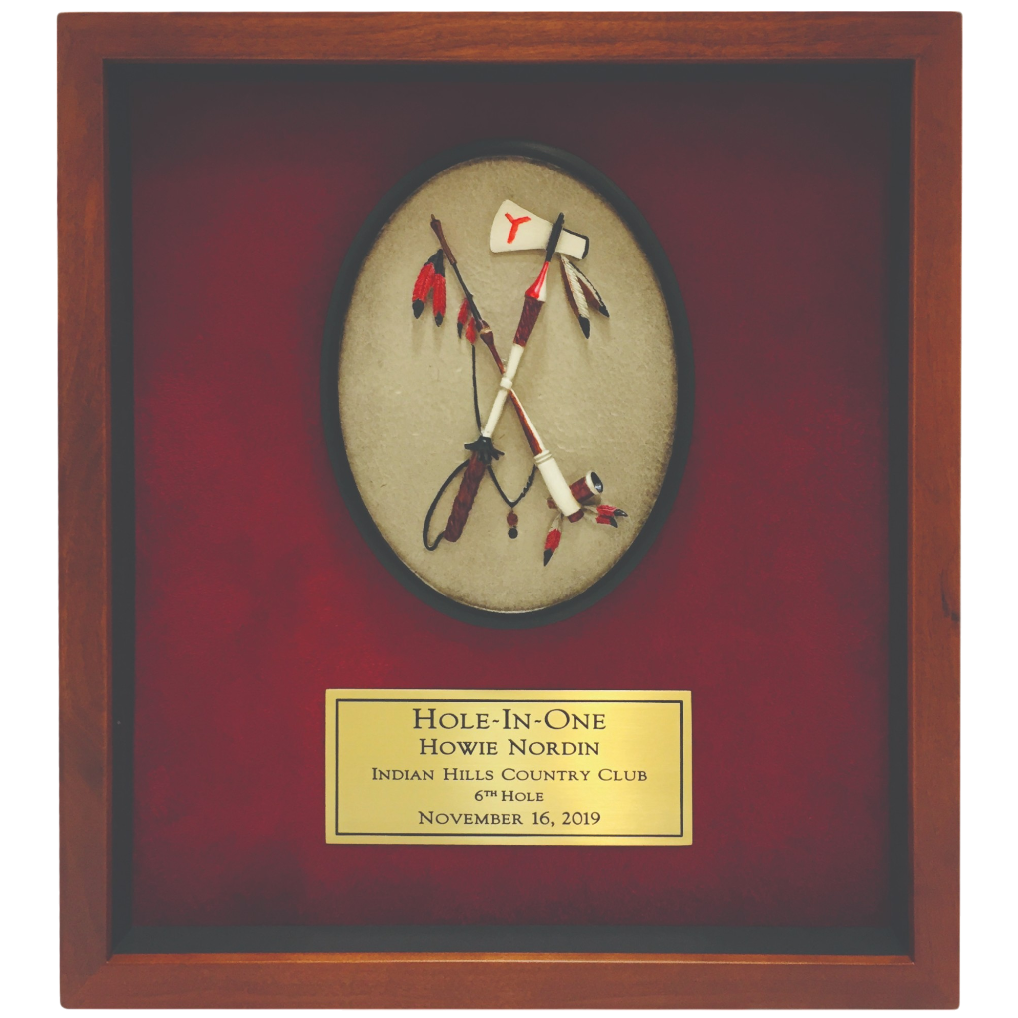 Framed No-Matte 3D Hole-in-One Shadow Box