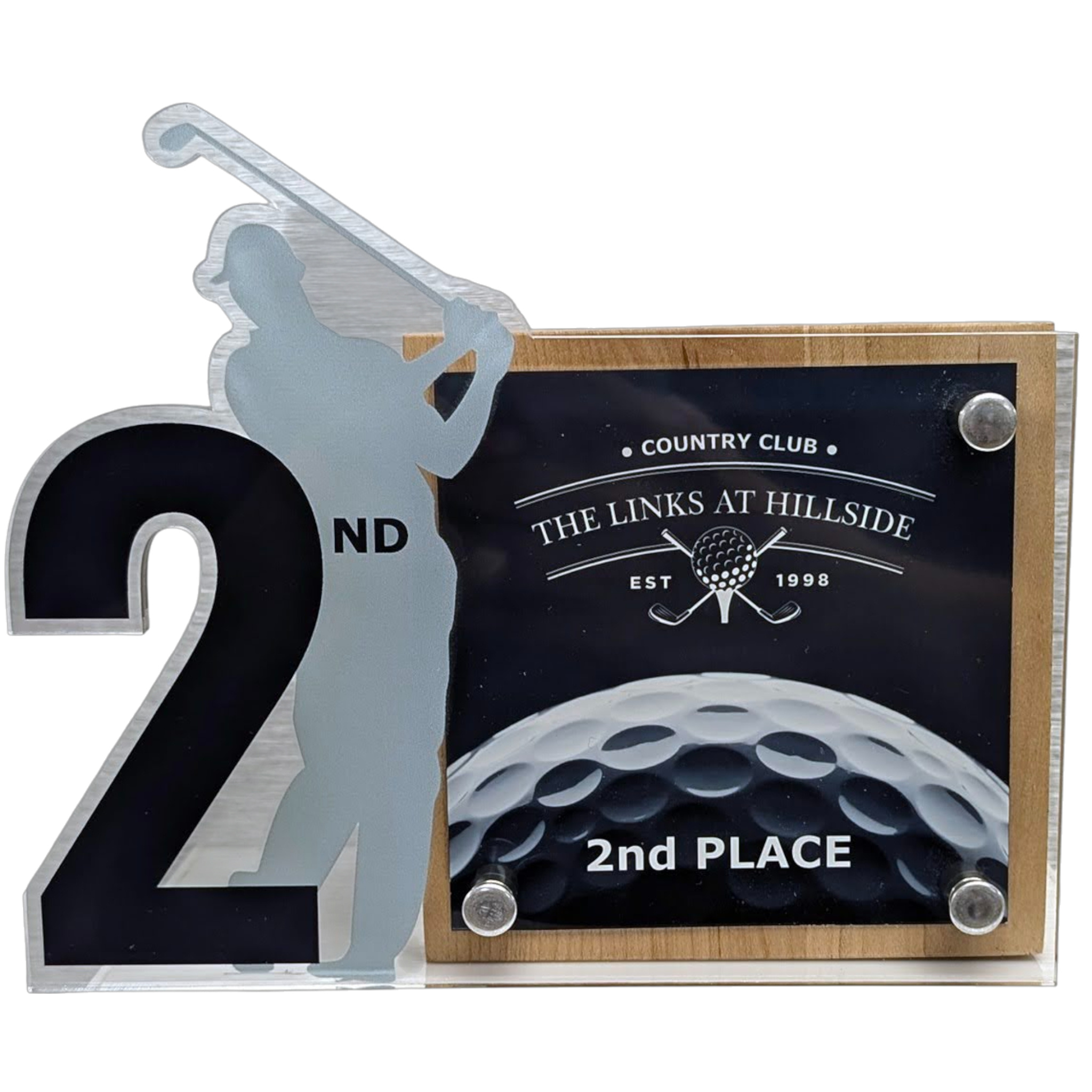 Acrylic & Wood Standing Award