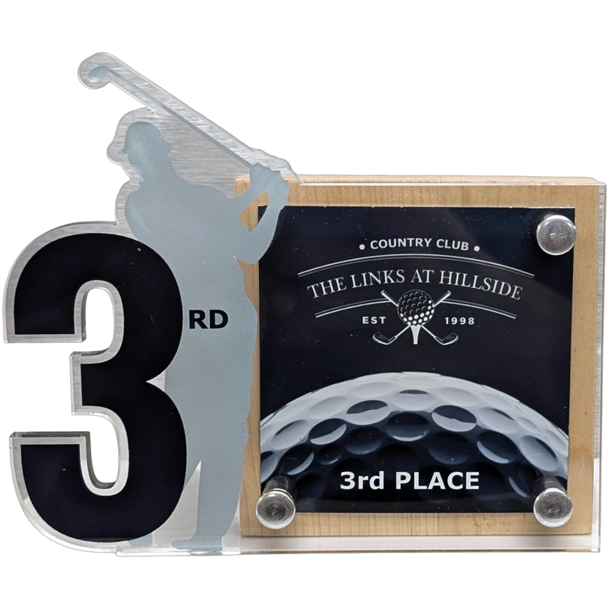 Acrylic & Wood Standing Award