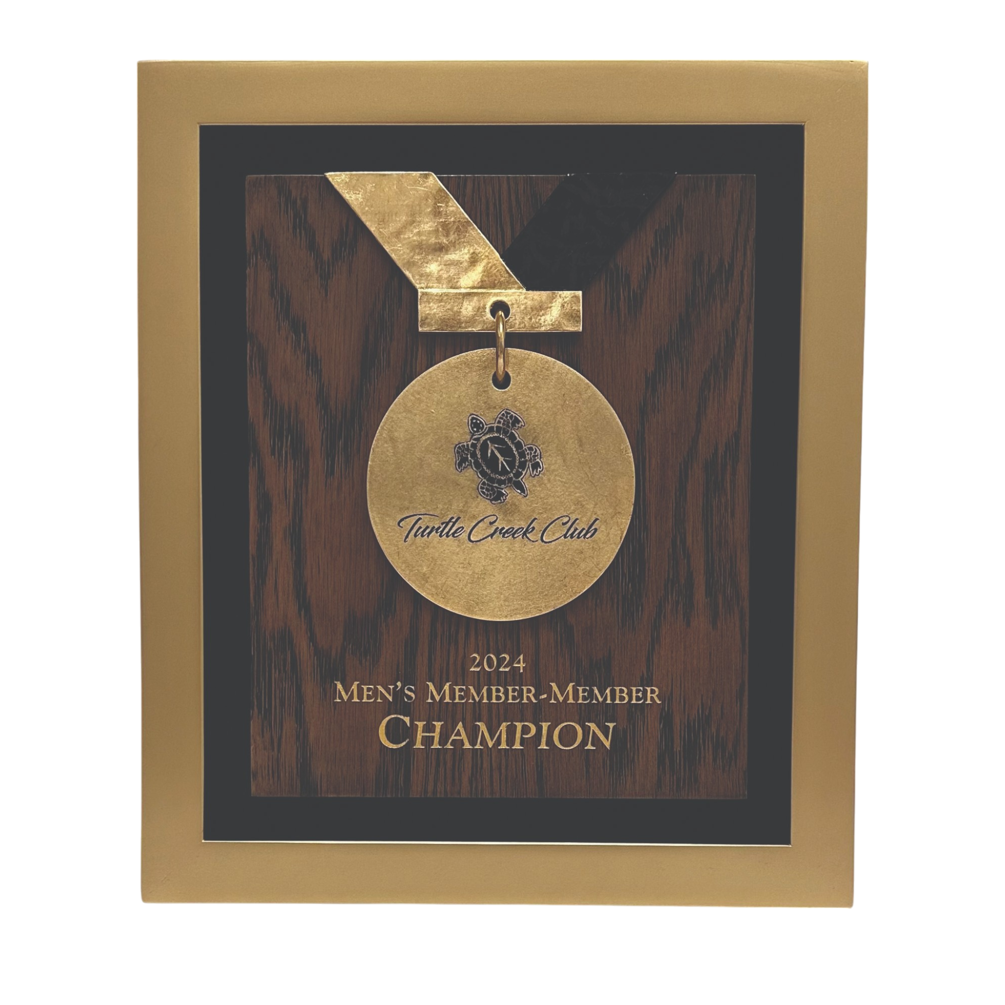 Custom Wood Block, Ribbon and Medallion Shadow Bow