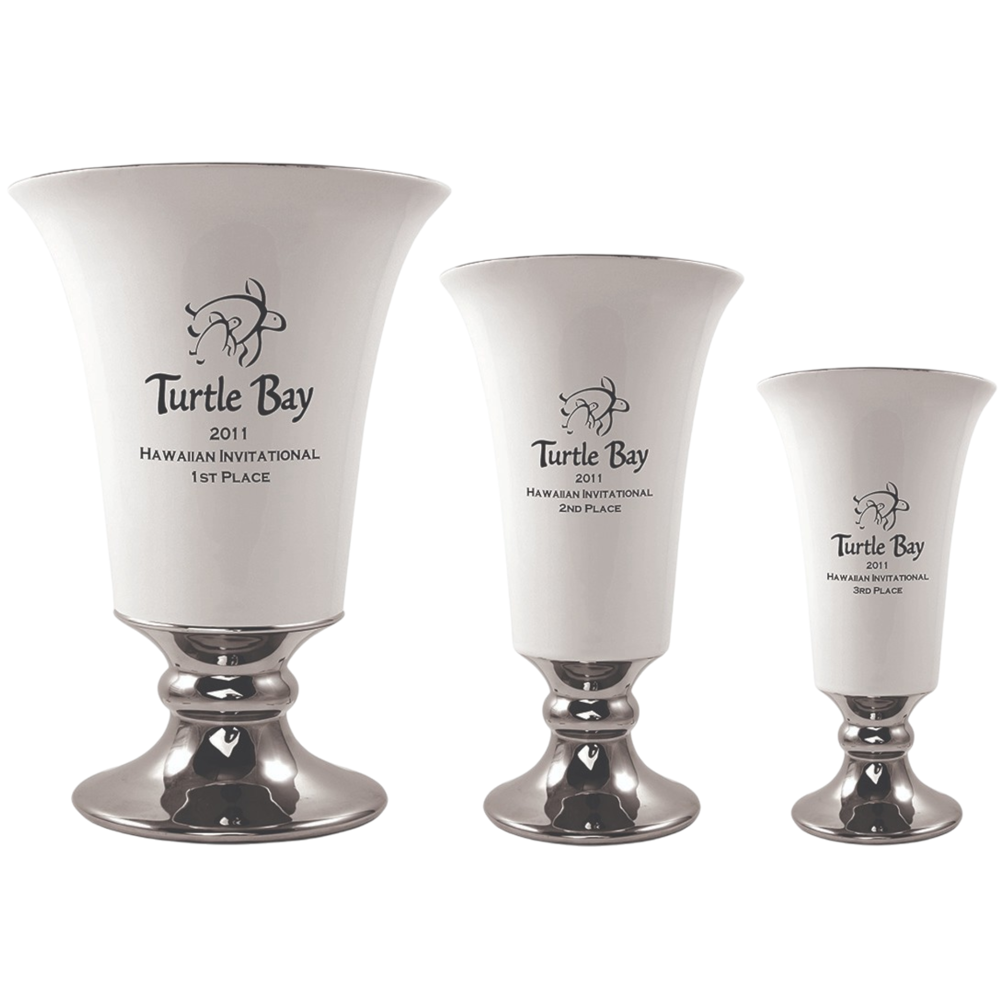 CERAMIC CUSTOM LOGOED TRUMPET VASE