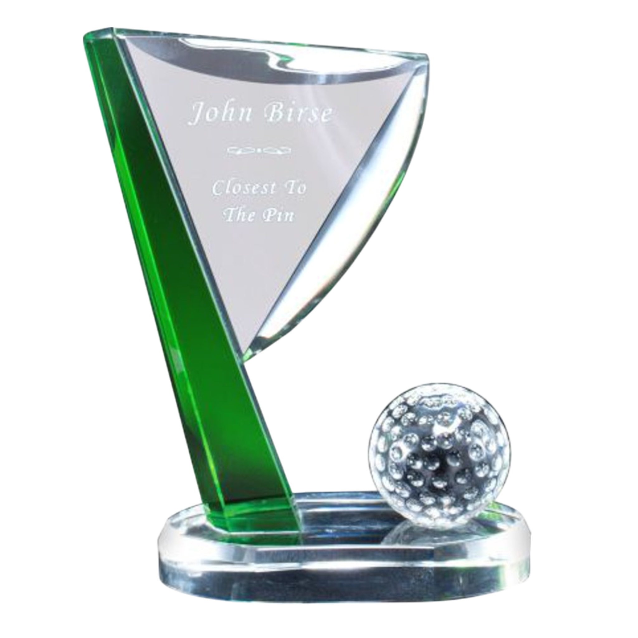 Crystal Flag and Ball on Base Award