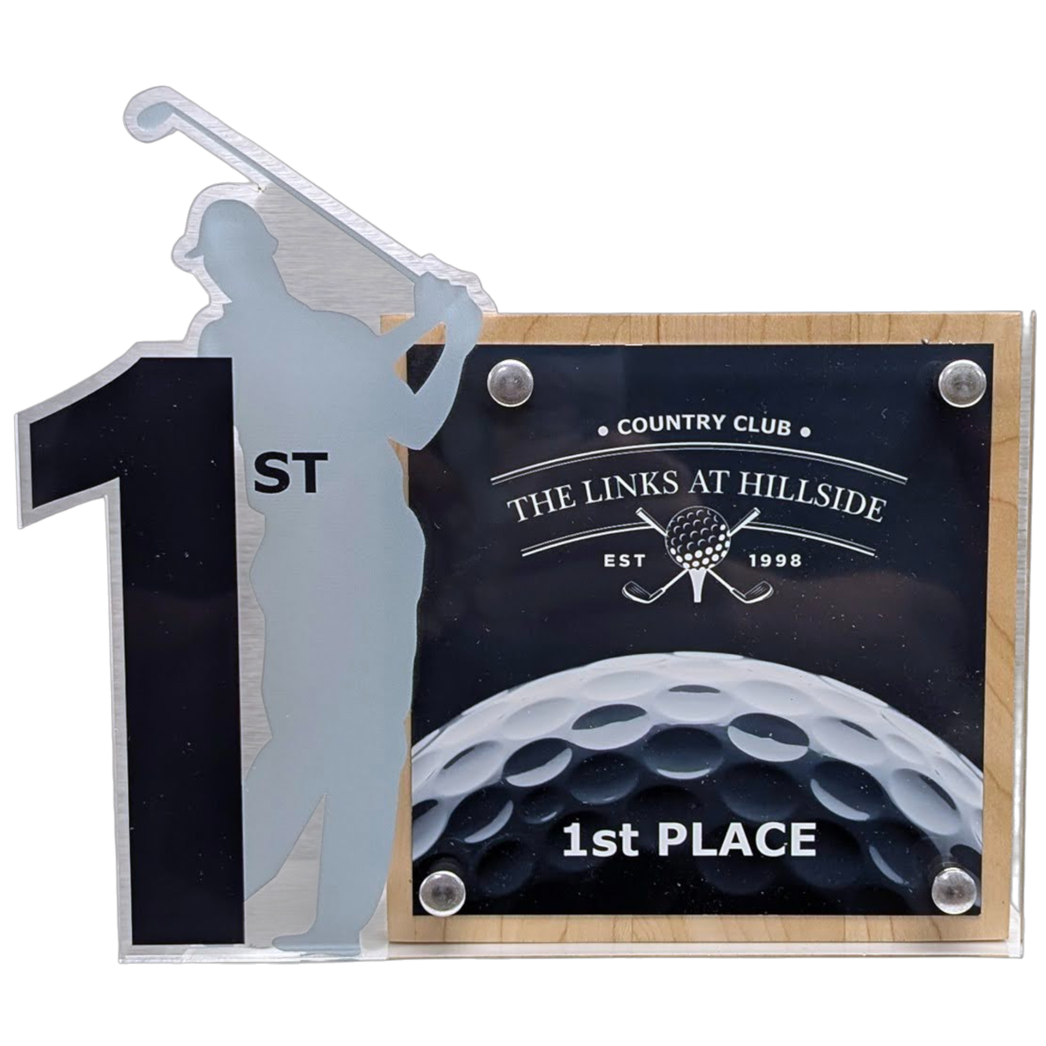 Acrylic & Wood Standing Award